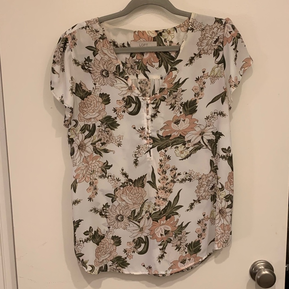 LOFT Floral Blouse